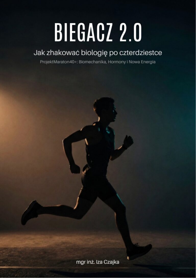 Sylwetka biegnącego mężczyzny na okładce e-booka Biegacz 2.0
